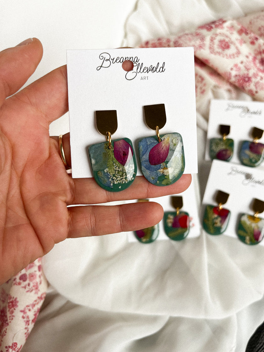 Emerald Base w/ Pressed Flowers