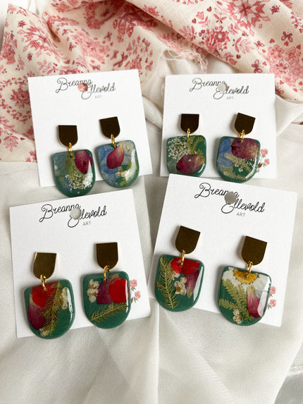 Emerald Base w/ Pressed Flowers