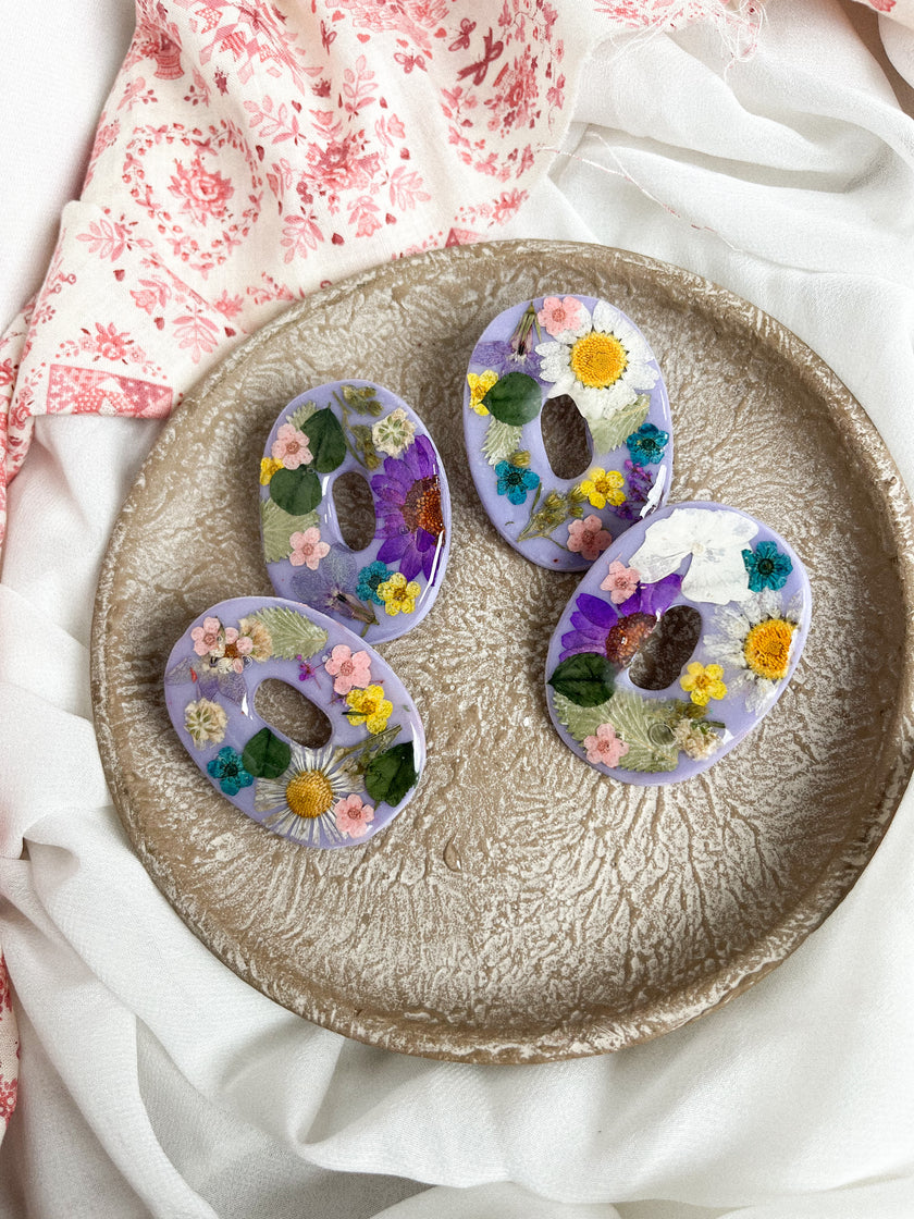 Purple Milk Base w/ Pressed Flowers