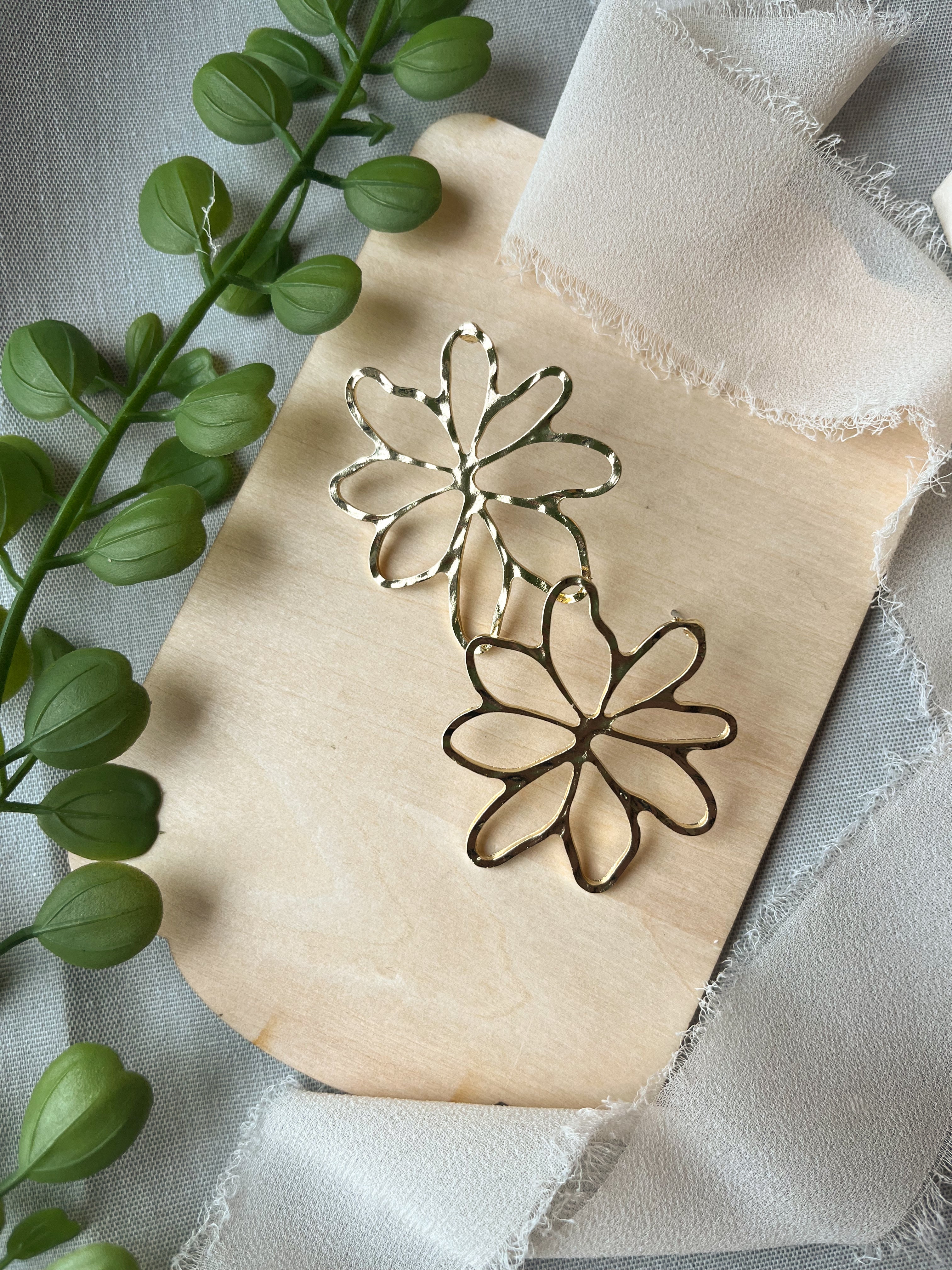 Brass Flower Stud