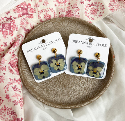 Denim Blue Base w/ Pressed Pansy