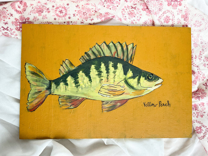 8 x 11.5 Original on wood panel - 