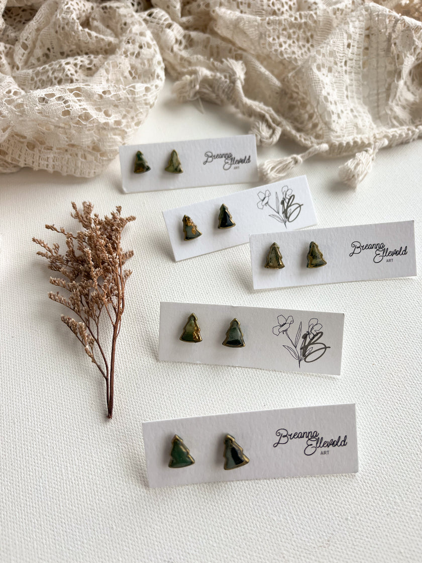 Mini Christmas Tree Stud