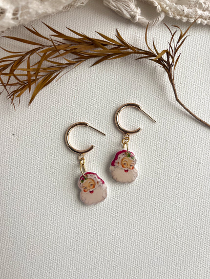 Santa Hoop Dangles