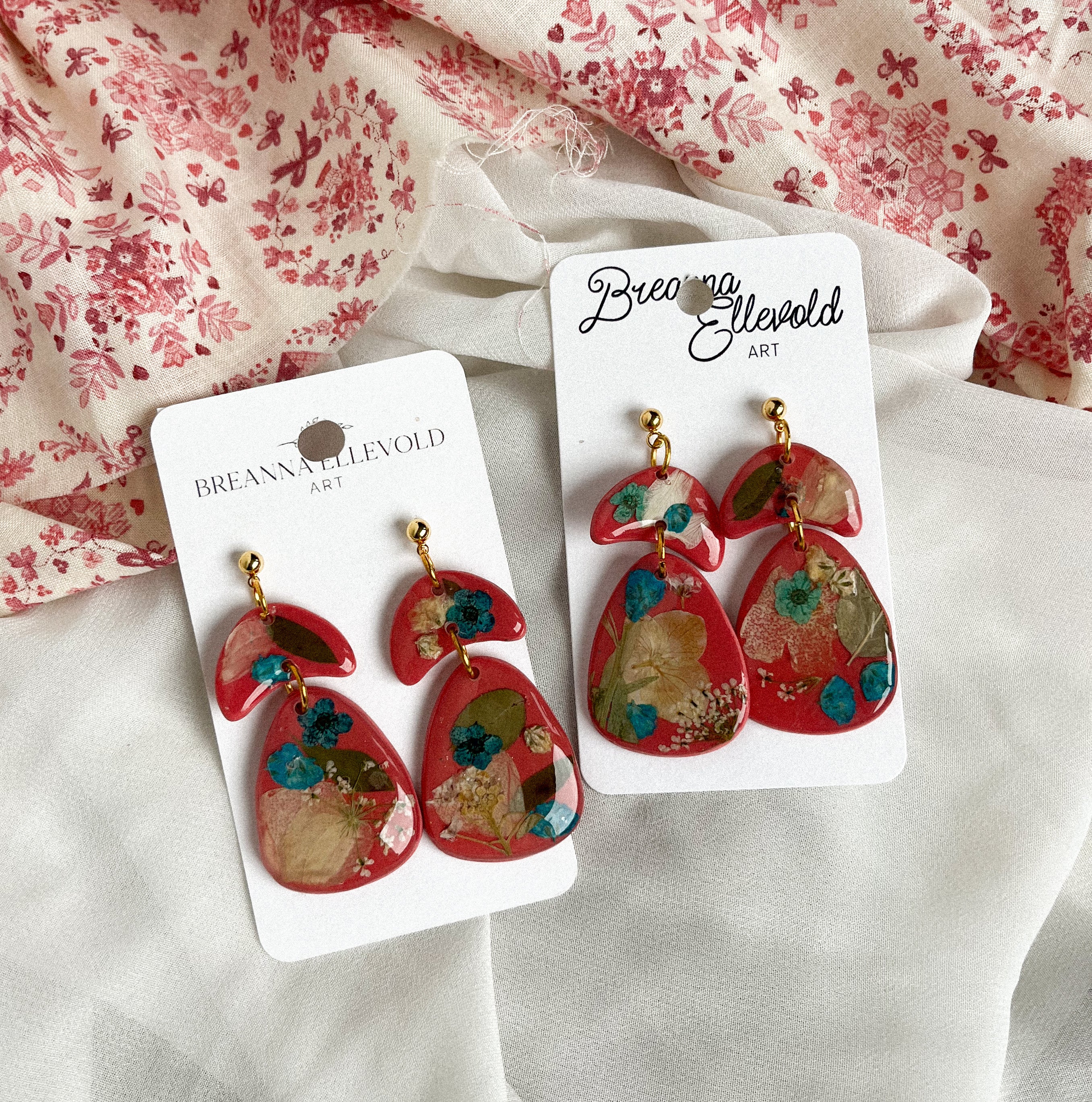 Pink Base w/ Pressed Flowers