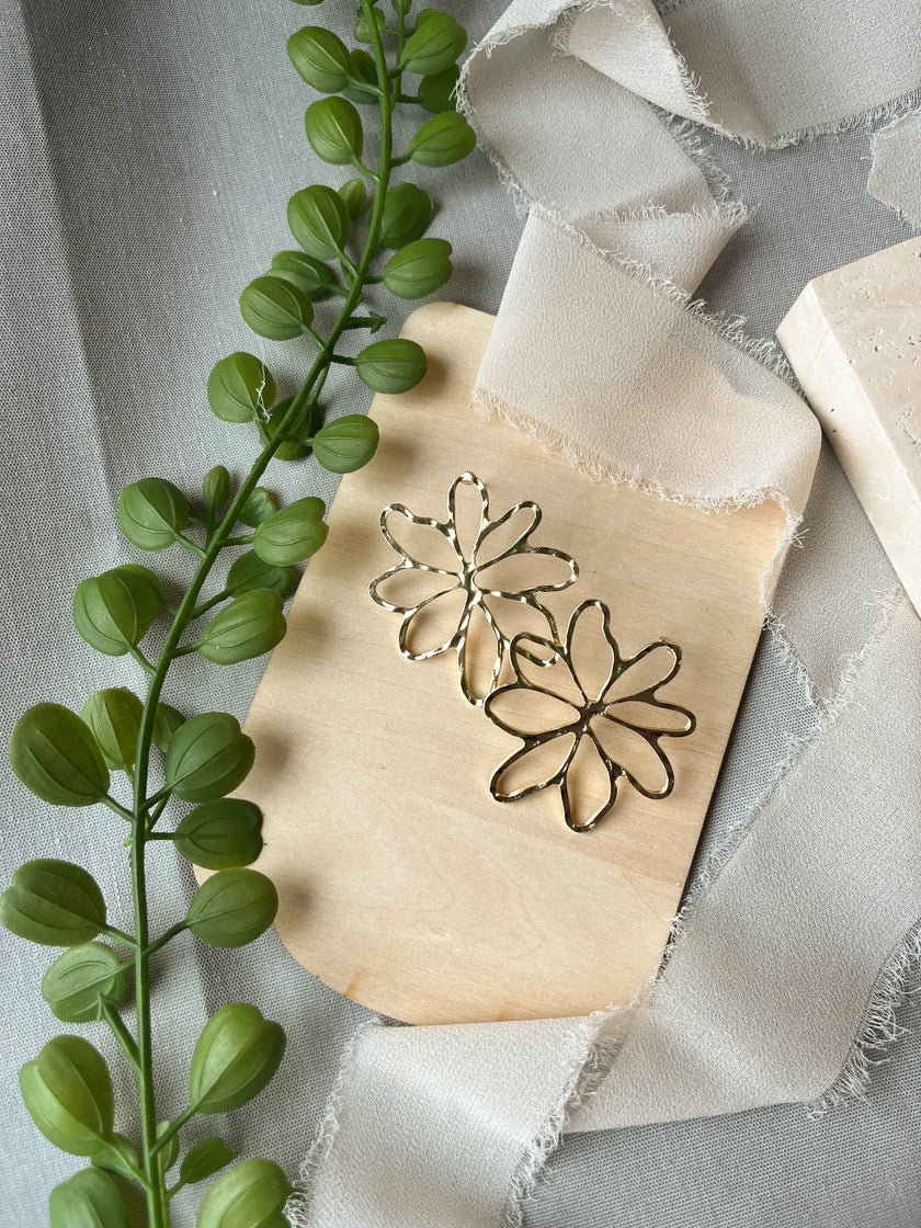Brass Flower Stud