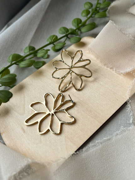 Brass Flower Stud