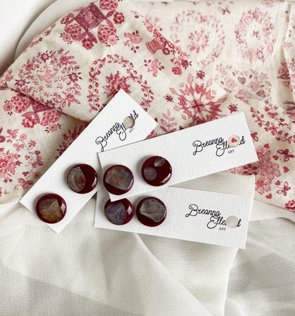 Cranberry Base w/ Pressed Flowers