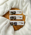 Dark Auburn Studs w/ Pressed Flowers