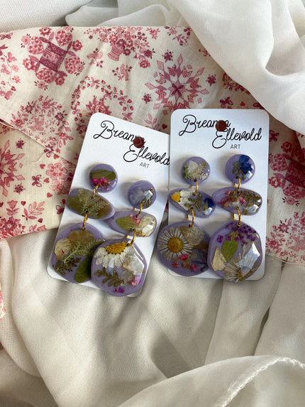 Purple Milk Base w/ Pressed Flowers