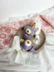 Ceramic Ornament - Lavender Pressed Flowers
