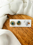 Translucent Studs w/ Pressed Flowers