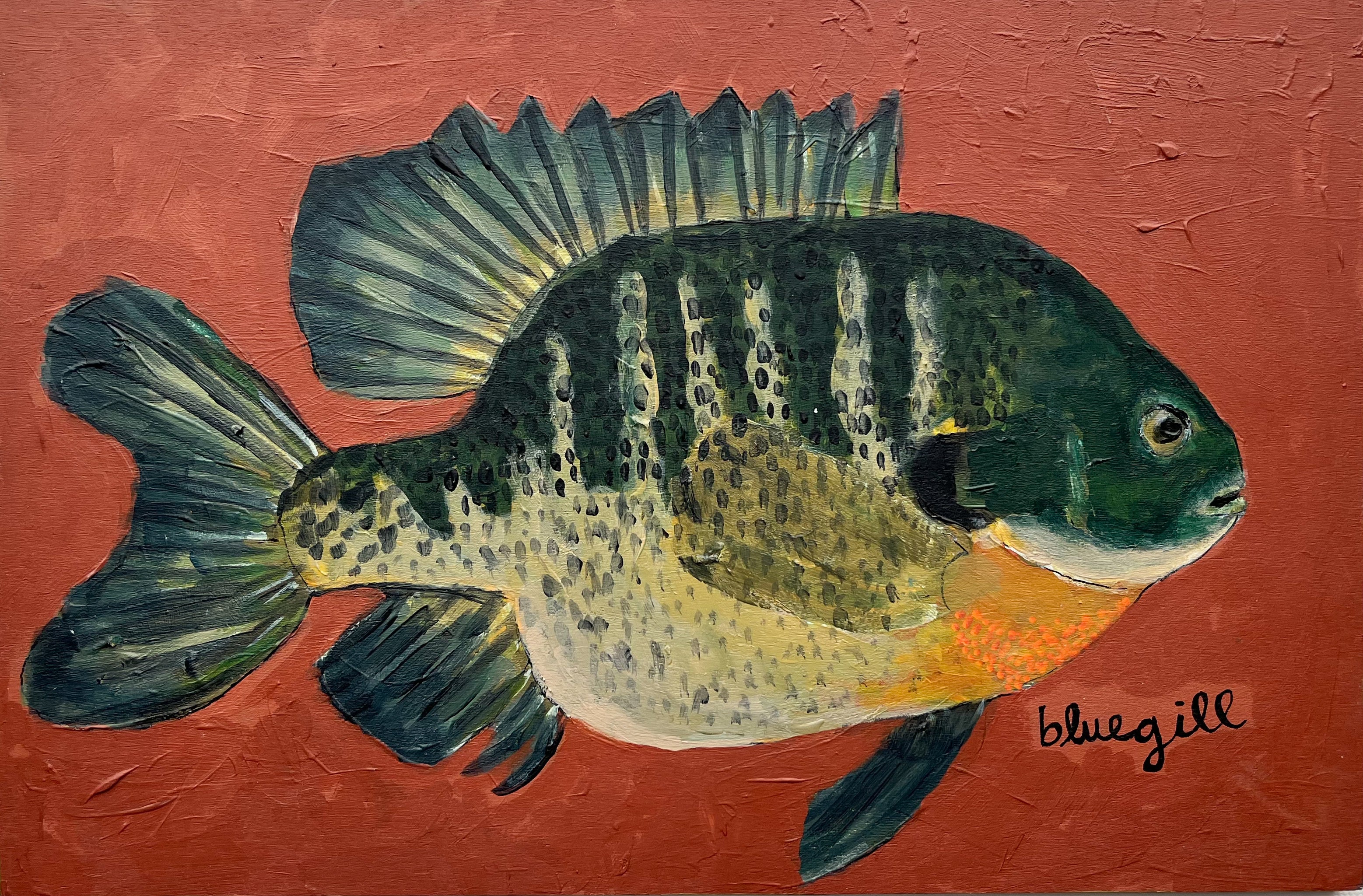 8 x 11.5 Original on wood panel - 