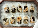 B/W Handmade Pressed Flower Earrings